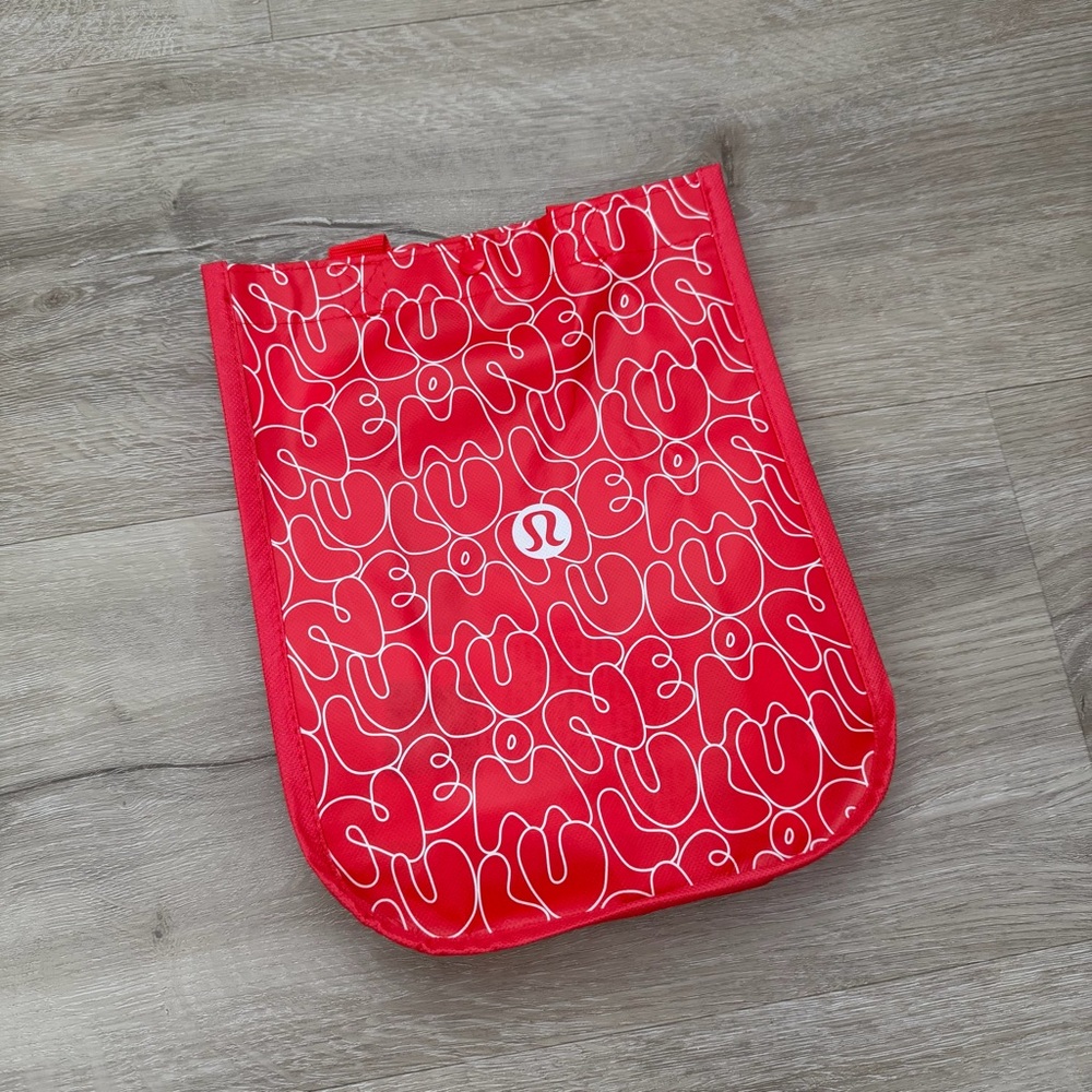 Lululemon Red Reusable Tote Bag